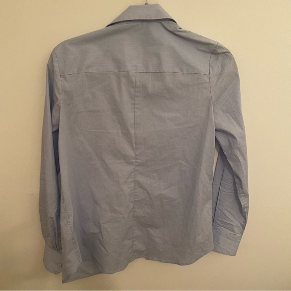 ๐
บh&m Women Striped Dress Button Down Up Shirt in Blue and White โข sz US 6 ๐ค๐ - Picture 2 of 5